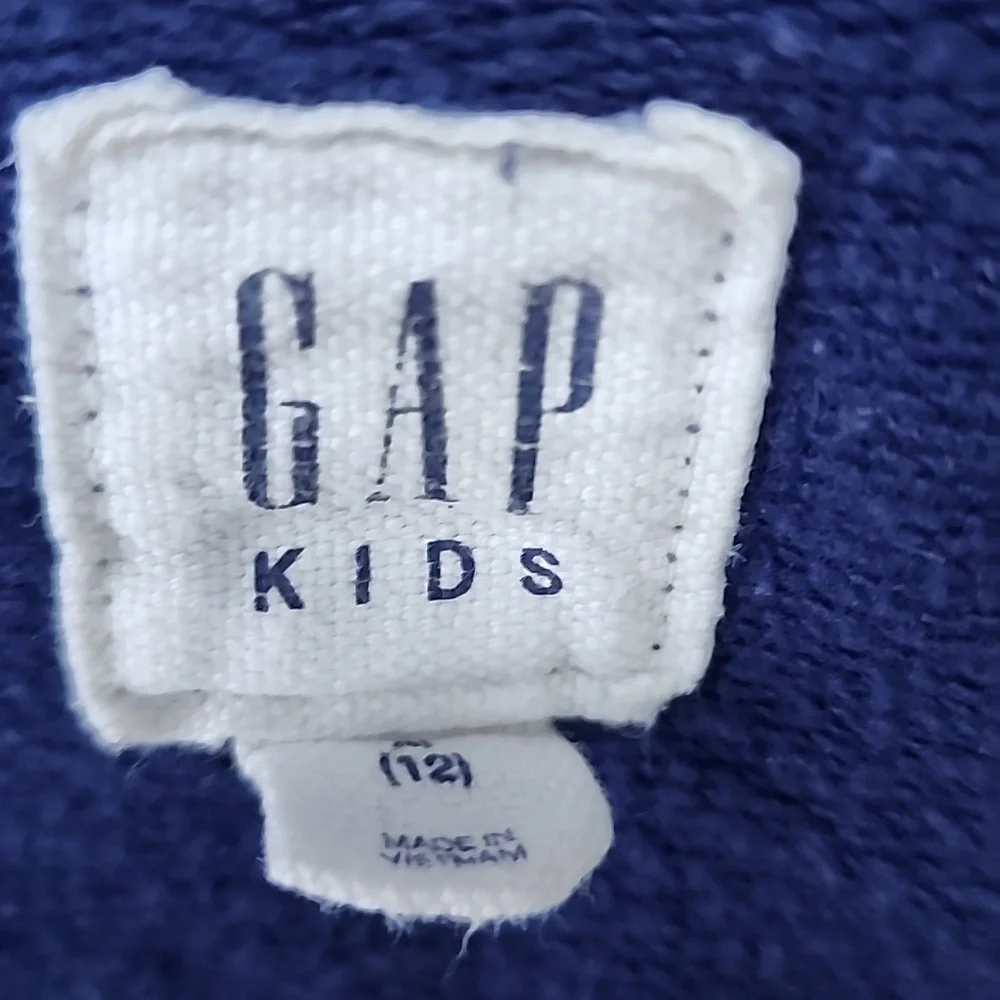 Gap Kids Dark Blue Full Zip Hoodie Sweatshirt Jacket